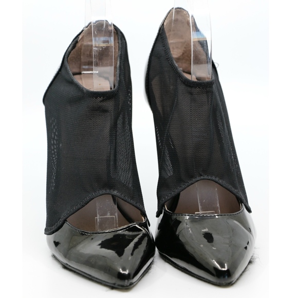 COLIN STUART STRETCH BLACK MESH POINTY TOE PUMP - Picture 4 of 7